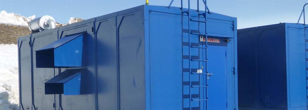 фото ДЭС ЭТРО мощностью 1000 кВт Mitsubishi в утепленном контейнере